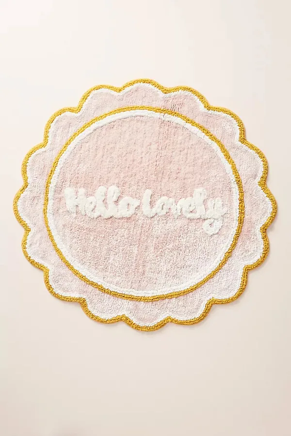 Hello Lovely Bath Mat, $48.00