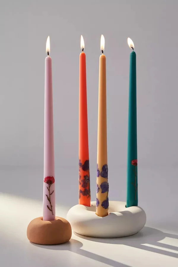 Winnie Floral Taper Candle Set, $18.00