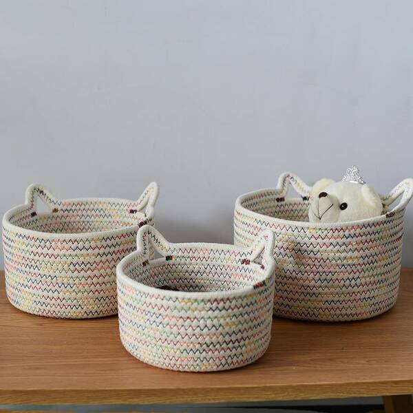 Handmade (White) Cotton Rope Basket, $8.90