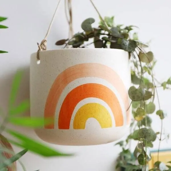 Boho Rainbow Hanging Planter, $21.24