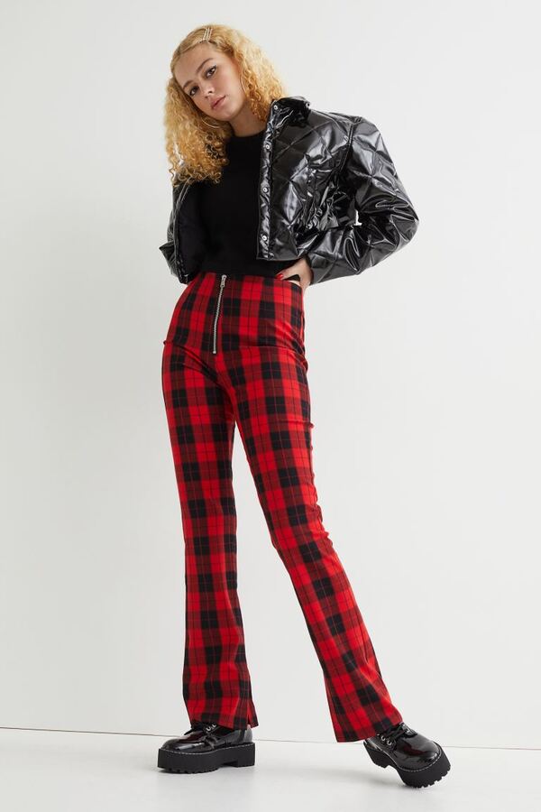 classic red and black plaid pants