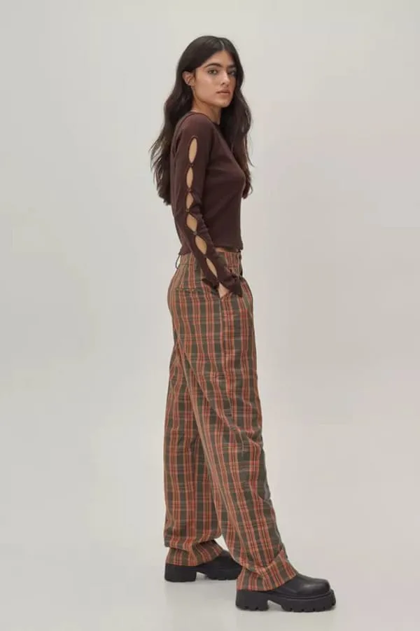 Plaid pants from Nasty Gal