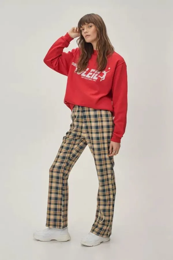 Plaid pants from Nasty Gal