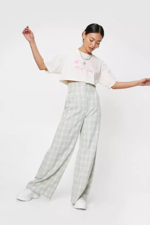 Plaid pants from Nasty Gal