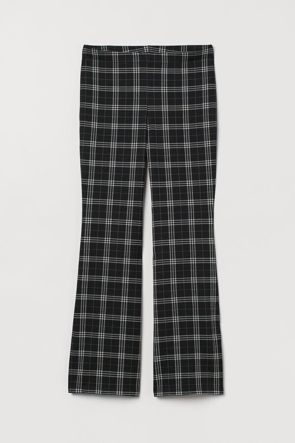 classic black and white plaid pants