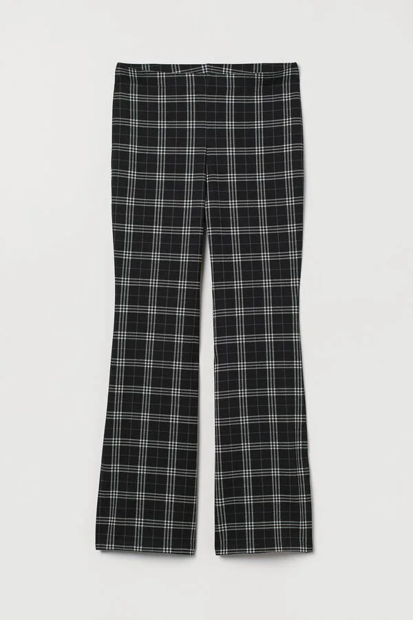 classic black and white plaid pants