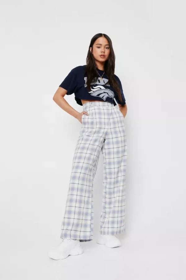 Plaid pants from Nasty Gal