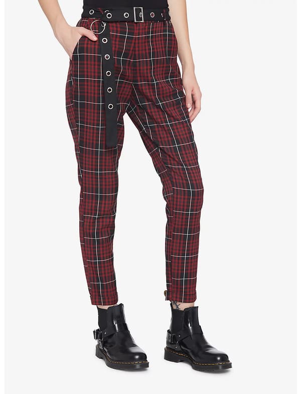 Plaid pants from Hot Topic