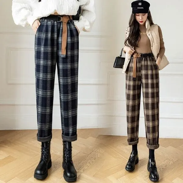 plaid pants on YesStyle