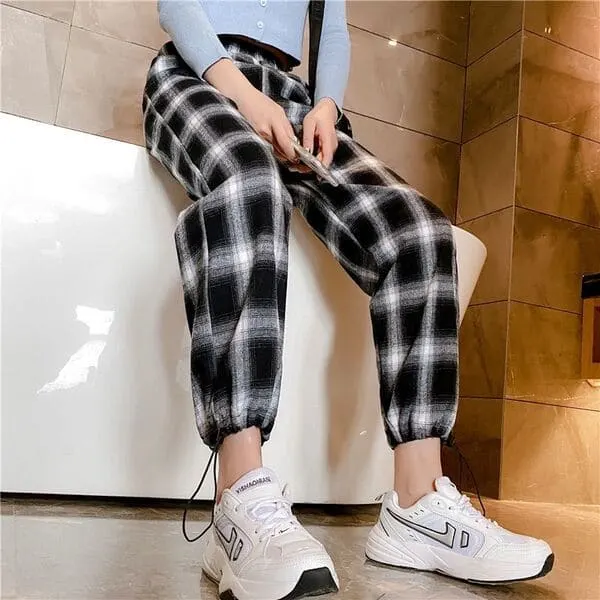 plaid pants on YesStyle