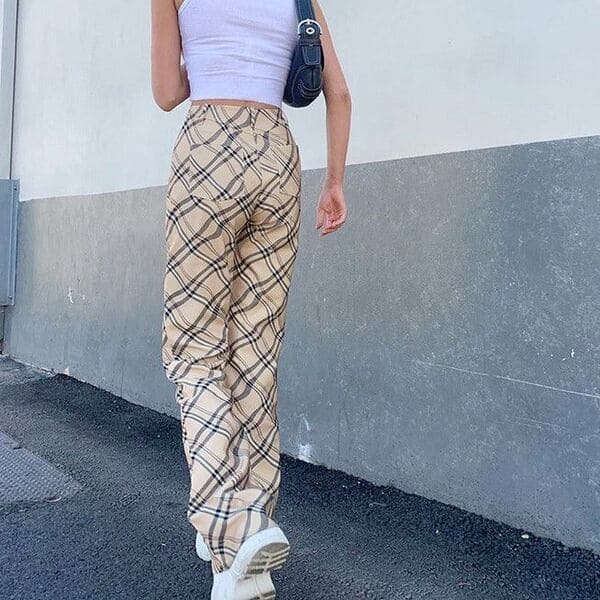 plaid pants on YesStyle