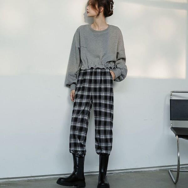 plaid pants on YesStyle