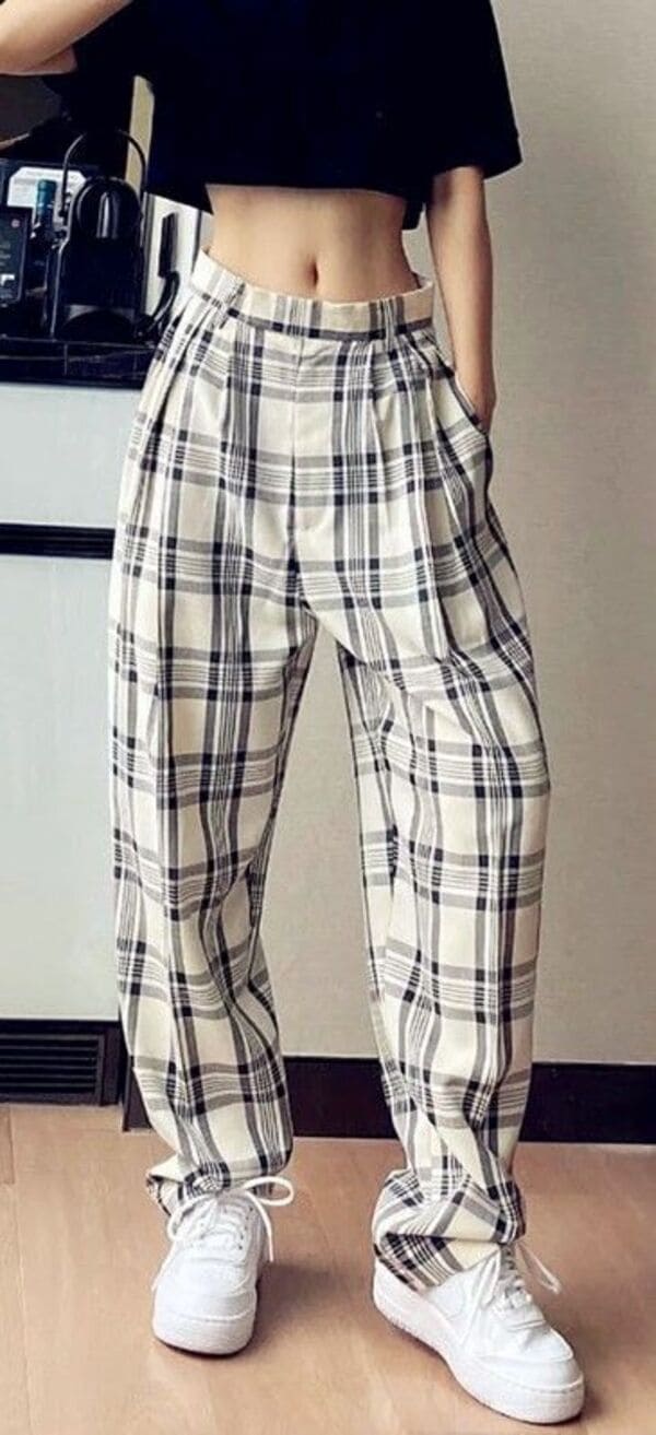 plaid pants on YesStyle