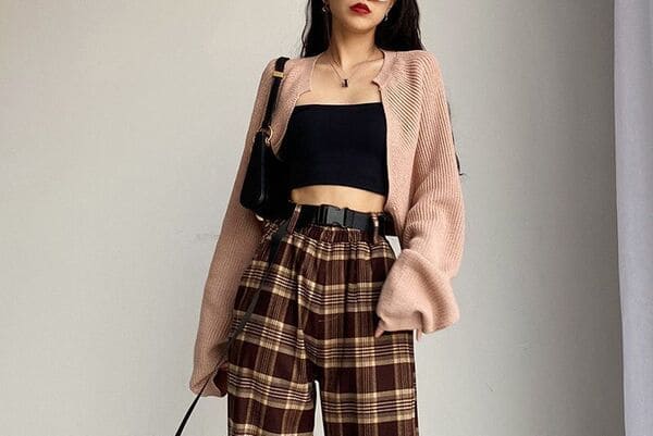 plaid pants on YesStyle