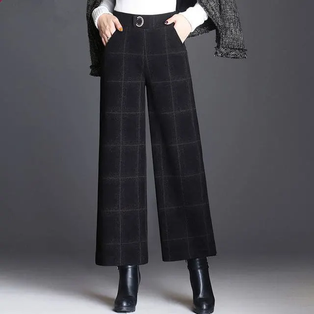 wide leg plaid pants on YesStyle