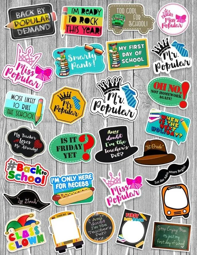 Back to School, Printable, INSTANT DOWNLOAD Props.