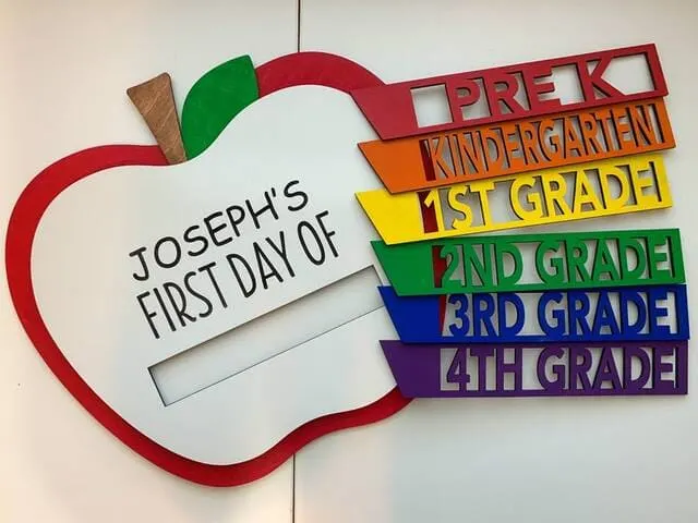 First Day Of School Sign | First Day of School | Apple | School | Teacher.