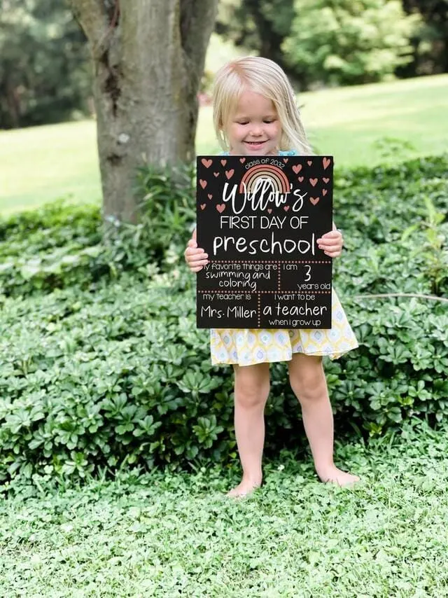 Reversible First Day of School Sign