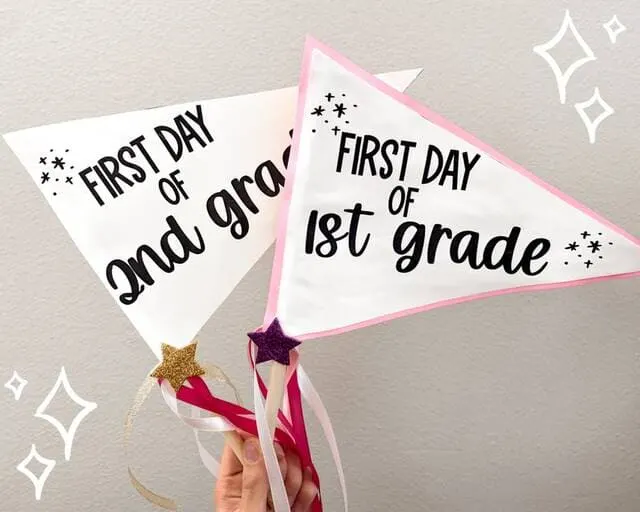 First and Last Day of School Printable Pennant Flags.