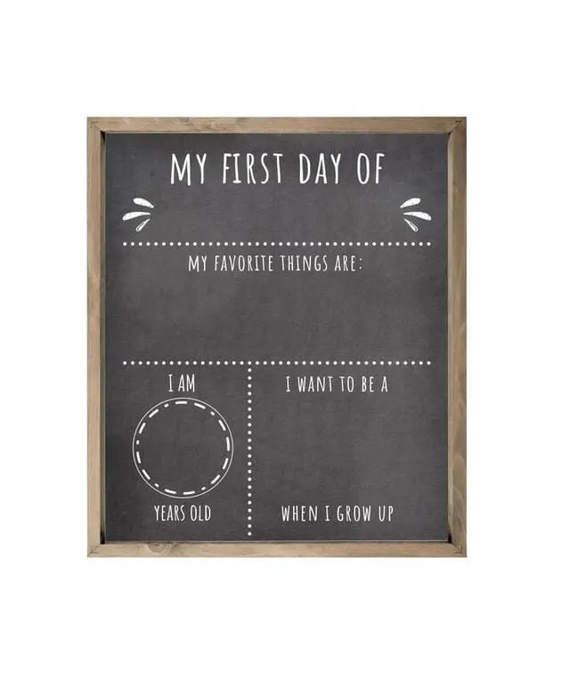 First Day Of School Rustic Sign 10x12.