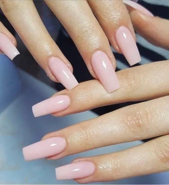 Luxury classic light-colored spring nails