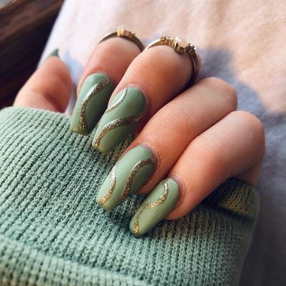 Sage green press on nails - Spring Nails