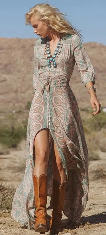 Bohemian themed dress deals