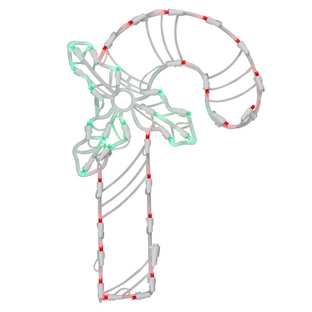 Candy Cane Wire Silhouette for a festive window display.