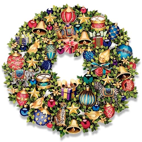 Trompe L'Oeil Christmas Wreath