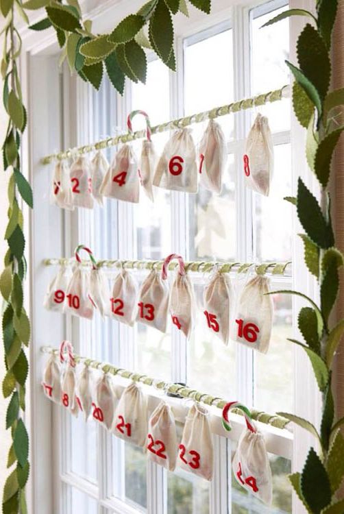 cute advant calendar window christmas decor idea Michael Partenio