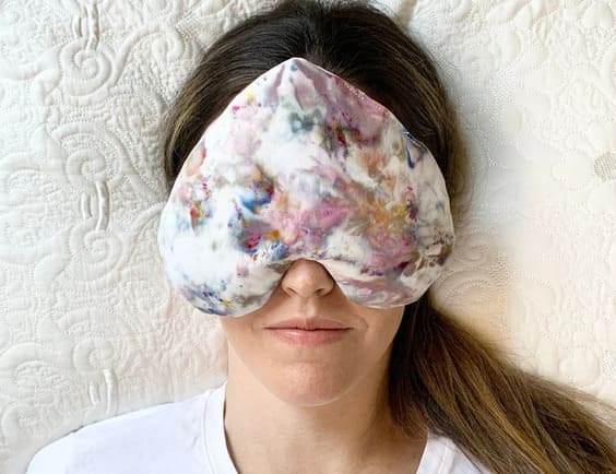 weighted eye pillow for meditation or sleeping for dopamine