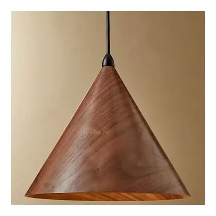 Designer Wood hanging pendant on Lumens