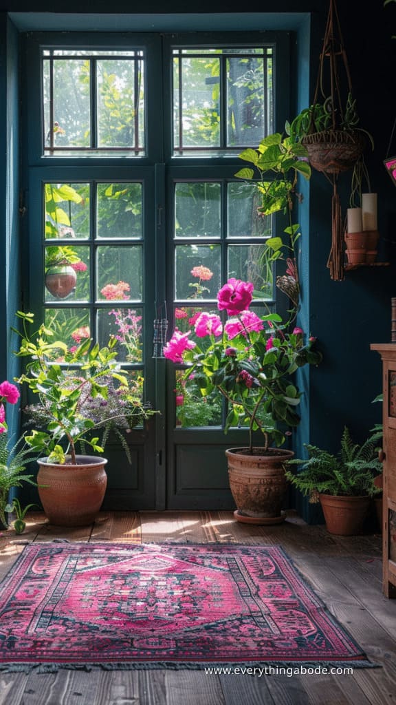 pink houseplants