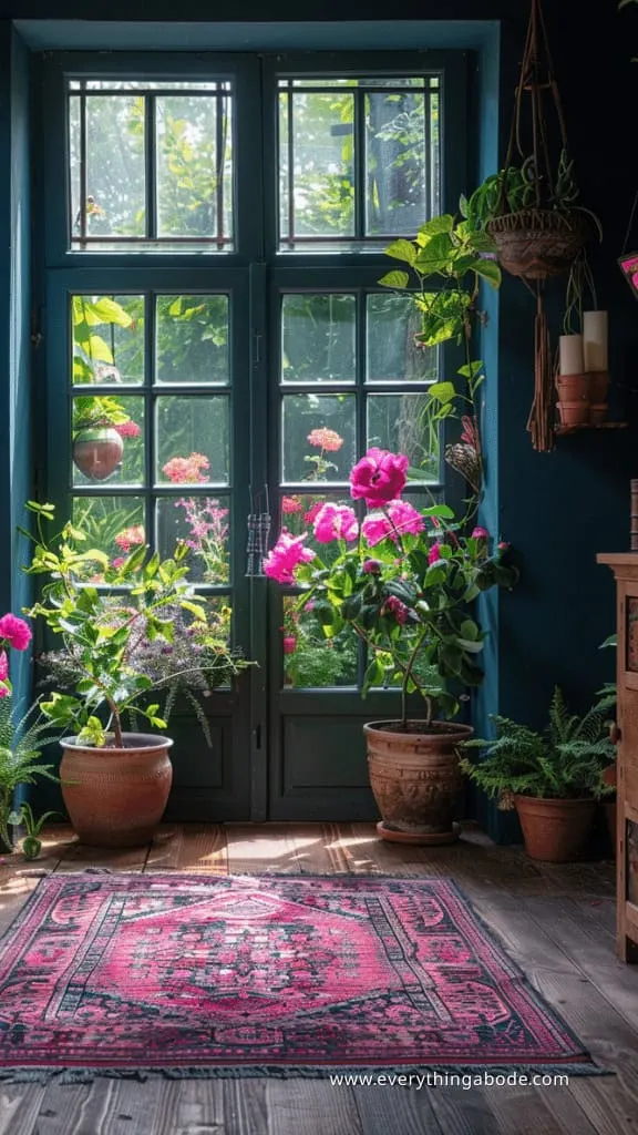 pink houseplants