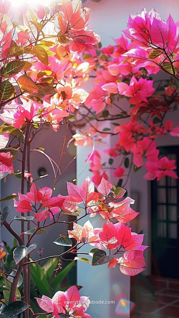 pink houseplants