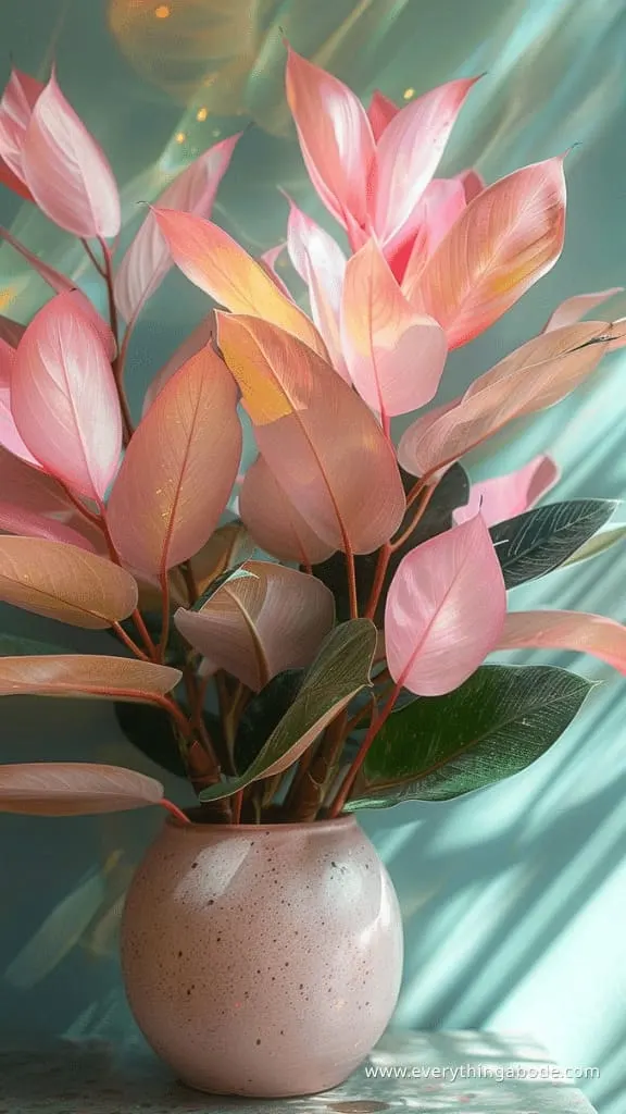 pink houseplants