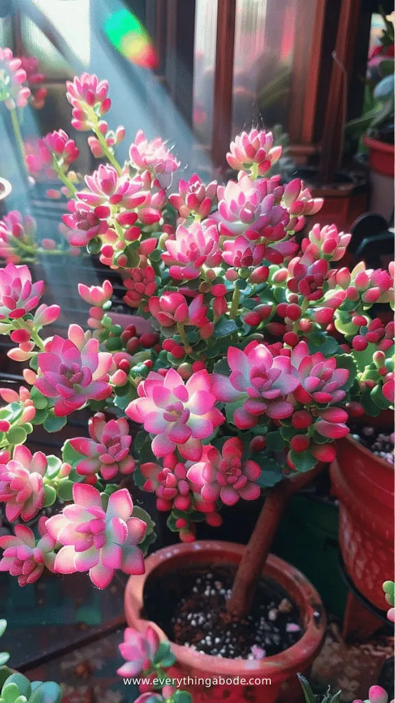 pink houseplants