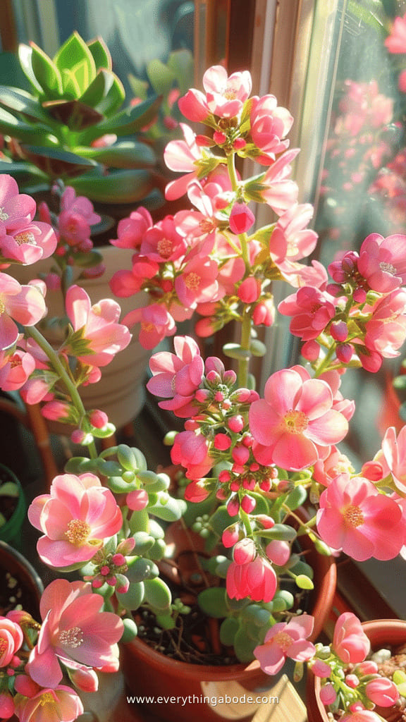 pink houseplants