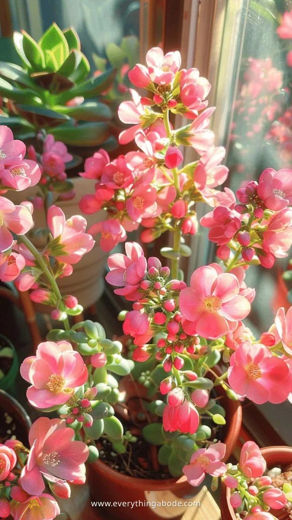 pink houseplants