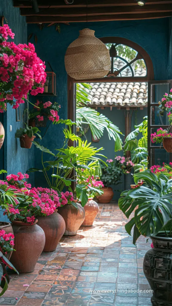 pink houseplants