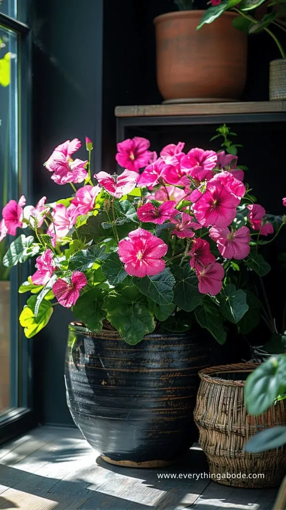 pink houseplants