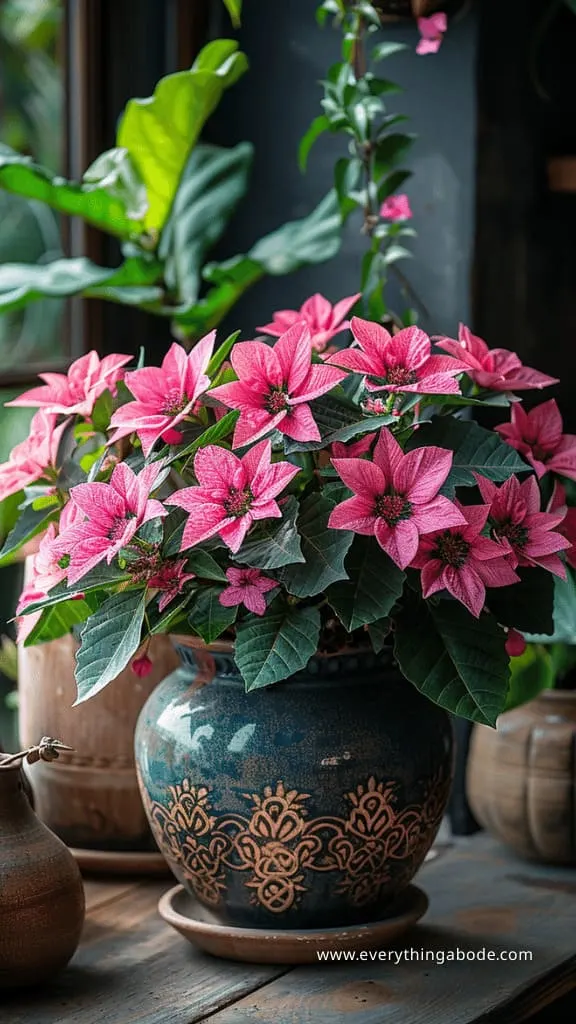 pink houseplants