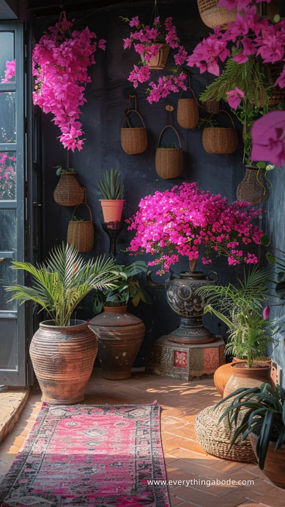 pink houseplants