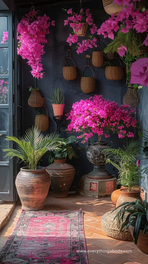 pink houseplants
