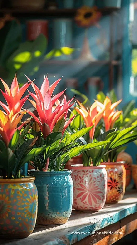 pink houseplants