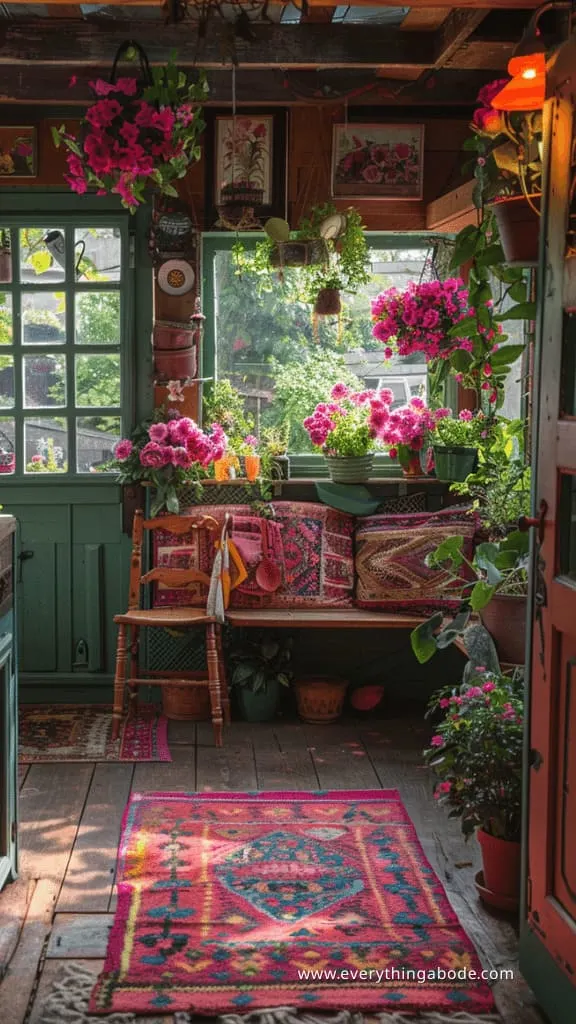 pink houseplants