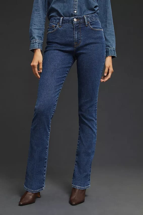 boot-cut jeans have a slimming effect