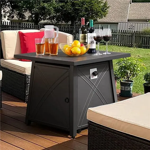 fire pit to bring tiki bar to life at night