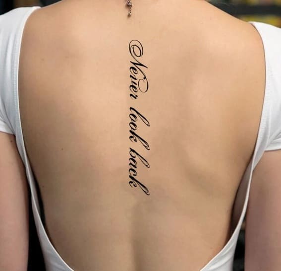 Never Look Back Back Tattoo