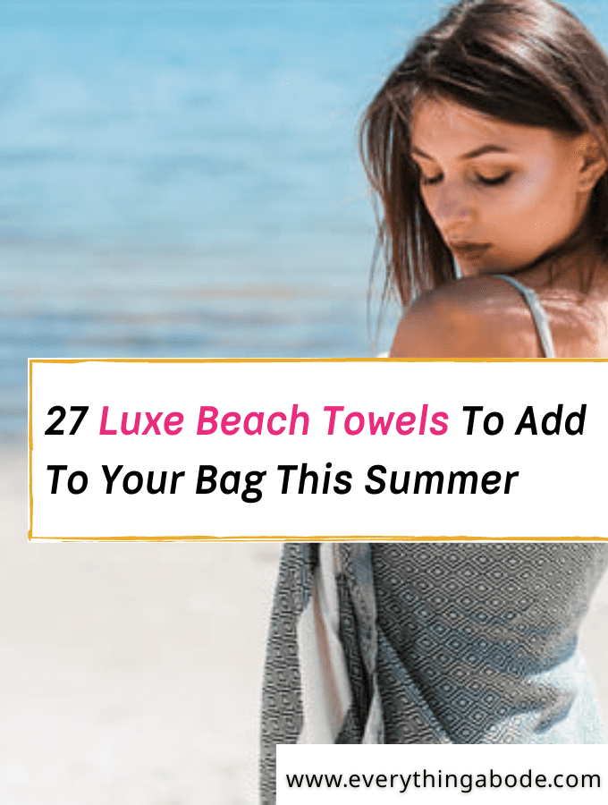 luxe designer beach towels